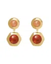 Trina Turk Plated Geo Bezel Jewel Clip On Earrings