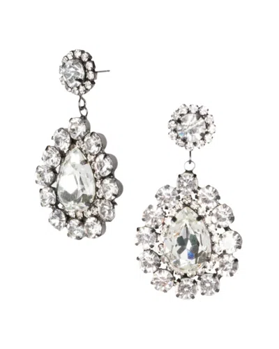 Trina Turk Plated Kjl Crystal Teardrop Post Drop Earrings