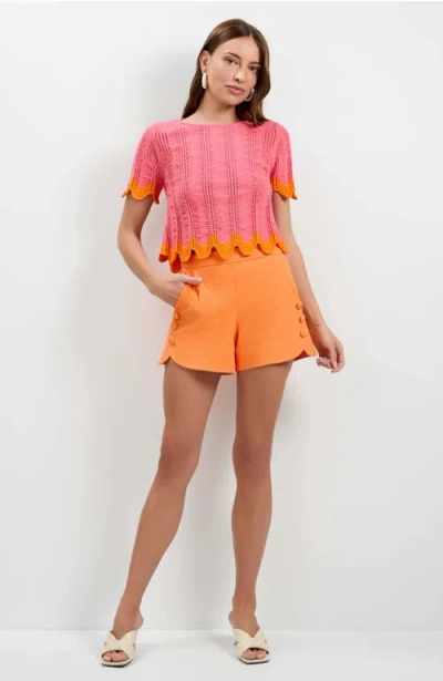 Trina Turk Playa Largo Wavy Knit Top In Pink