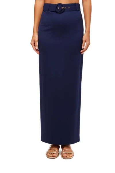 Trina Turk Ponte Game Point Maxi Skirt In Ink
