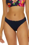 Trina Turk Poolside Reversible Hipster Bikini Bottoms In Black