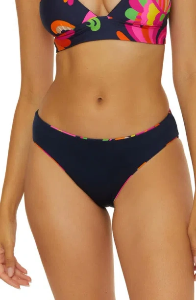 Trina Turk Poolside Reversible Hipster Bikini Bottoms In Black