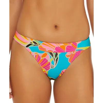 Trina Turk Poppy Banded Hipster Womens Printed Nylon Swim Bottom Separates In Multi