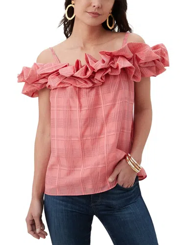 Trina Turk Primrose Silk-blend Top In Pink Dawn