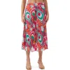 Trina Turk Printed And Pleated Vitrolles Culotte Pant