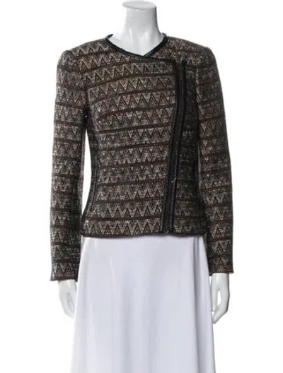 Pre-owned Trina Turk Printed Evening Jacket In Multi