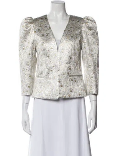 Pre-owned Trina Turk Printed Evening Jacket In Multi
