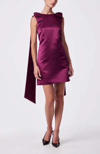 Trina Turk Priscilla Satin Cocktail Dress In Purple