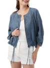 Trina Turk Prita Jacket In Lightweight Denim In Indigo