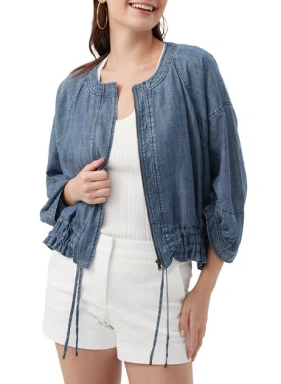 Trina Turk Prita Chambray Jacket In Indigo