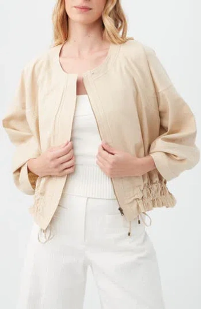 Trina Turk Prita Linen Blend Jacket In Biscotti