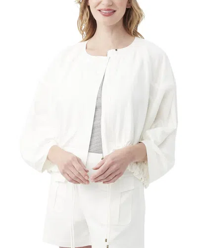 Trina Turk Prita Linen-blend Jacket In White