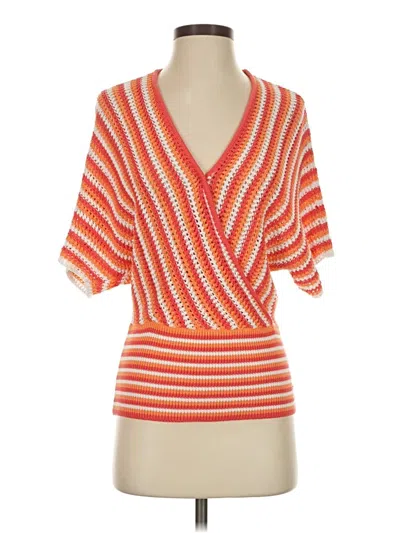 Pre-owned Trina Turk Pullover Sweater In Orange