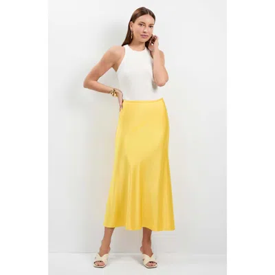 Trina Turk Rabina Flared Skirt In Yellow