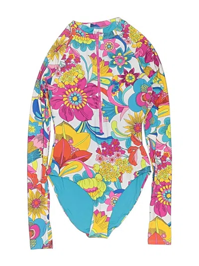 Pre-owned Trina Turk Rash Guard In Blue