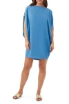 Trina Turk Razu Split Sleeve Dress In Blue