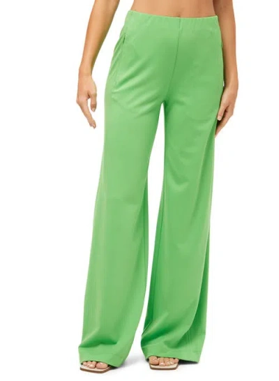 Trina Turk Record Pant In Grass Court Green
