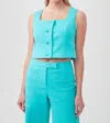 Trina Turk Refreshment 2 Top In Oceano In Blue