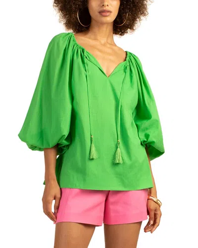 Trina Turk Relaxed Fit Sandia 2 Top In Green
