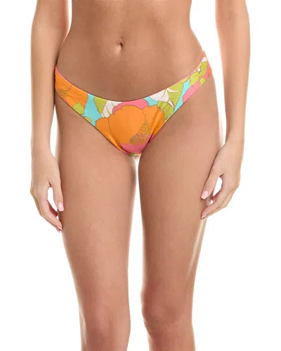 Trina Turk Reversible Bikini Bottom In Orange