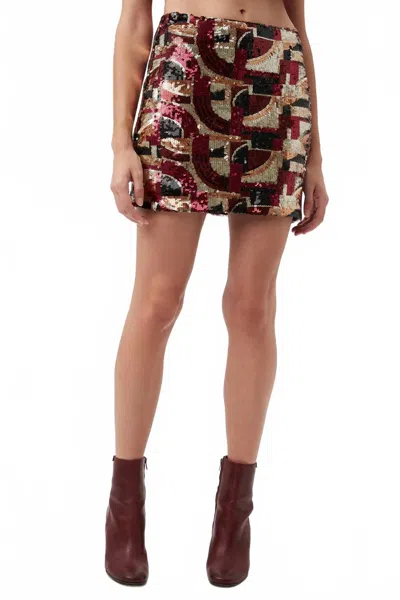 Trina Turk Rico Skirt In Multi In Brown