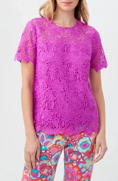 Trina Turk Rochelle Lace Top In Purple