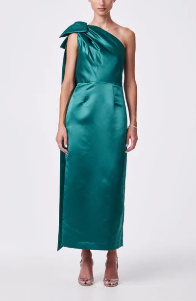 Trina Turk Romance One Shoulder Cocktail Dress In Green