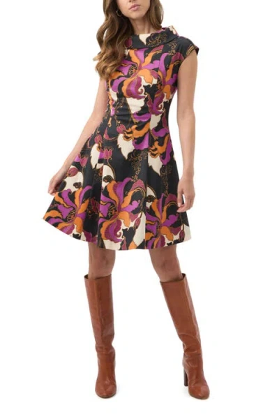 Trina Turk Sabar 2 A-line Jacquard Dress In Black