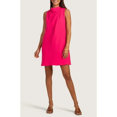 Trina Turk Sabrina Mock Neck Sleeveless Shift Dress In Rosewater