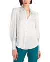 Trina Turk Sagittarius Ruched Bishop-sleeve Top