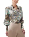 Trina Turk Sagittarius Floral Metallic Top
