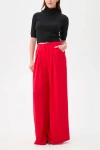 Trina Turk Saige Drapey Wide Leg Pant In Red