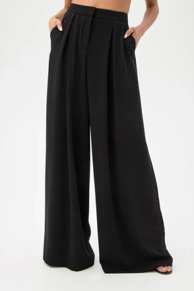 Trina Turk Saige Drapey Wide Leg Pant In Black