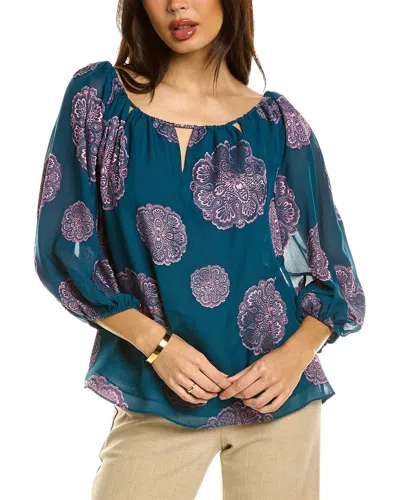 Trina Turk Saloni Top In Blue