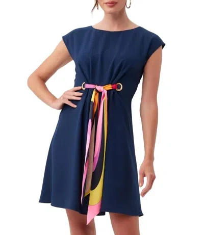 Trina Turk Sanford Dress In Ink In Blue