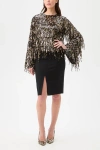 Trina Turk Satine Fringed Sequin Top In Multi