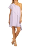 Trina Turk Satisfied One-shoulder Dress In Lilac Breeze