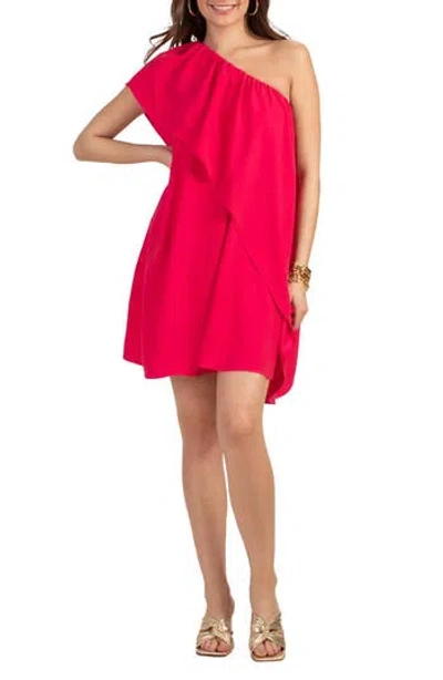 Trina Turk Satisfied One-shoulder Dress In Te Amo Pink