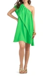 Trina Turk Satisfied One-shoulder Dress In Vert