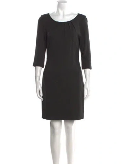 Pre-owned Trina Turk Scoop Neck Mini Dress In Gray