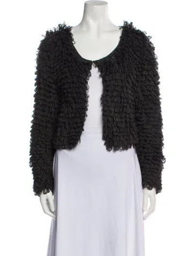 Pre-owned Trina Turk Scoop Neck Sweater In Gray