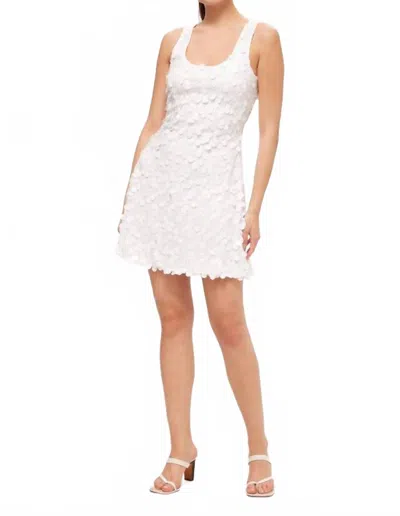 Trina Turk Score Sleeveless Sequin Skater Mini Dress In White