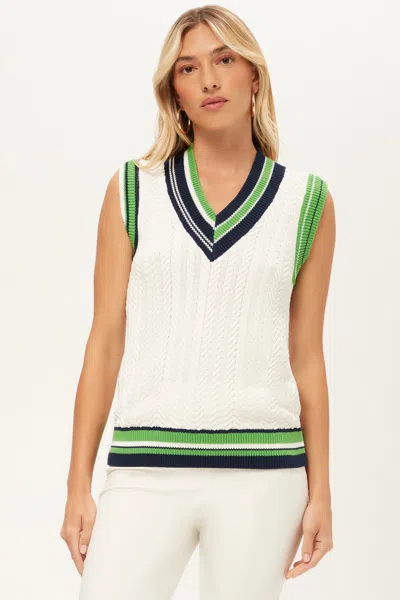 Trina Turk Seapointe Sleeveless Knit Vest In White