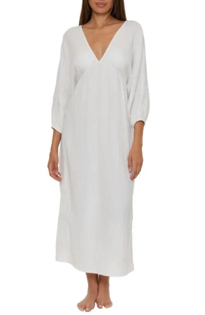Trina Turk Serene Cotton Cover-up Maxi Dress In White