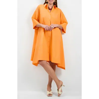 Trina Turk Seveso Shirt Dress In Aulenti Orange