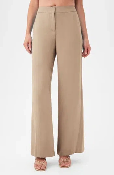Trina Turk Shashina Wide Leg Pants In Brown