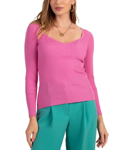 Trina Turk Women's Shirley Rib-knit Sweater In Pink
