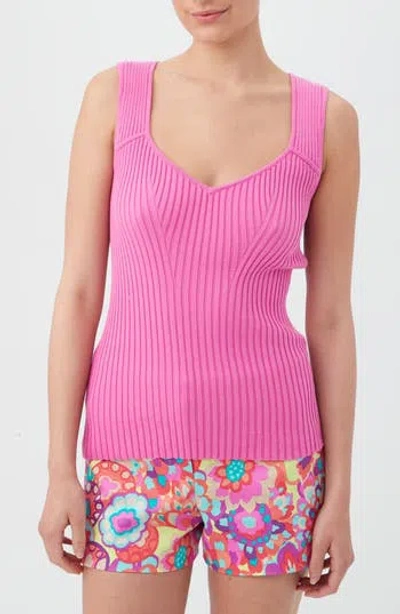 Trina Turk Shirley Sweetheart Neck Sweater In Piazza Pink