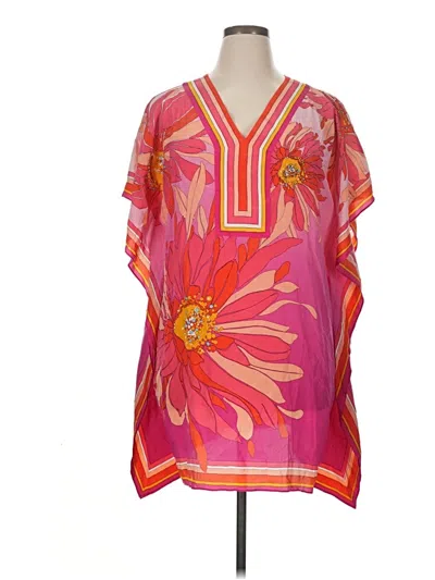 Pre-owned Trina Turk Short Sleeve Blouse In Pink
