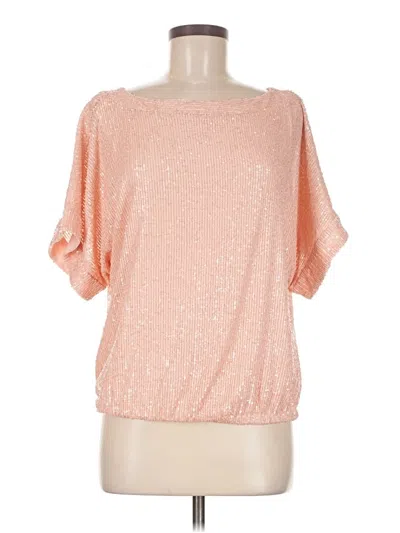 Trina Turk Short Sleeve Top Pink Boatneck Tops